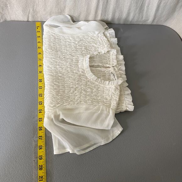 Abercrombie & Fitch Womens Top S Flutter Sleeve Cottagecore Angelcore Clean Girl - Picture 8 of 10